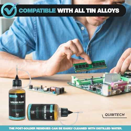 Liquid Solder Flux Dropper (30 ml/1 Oz.) I RMA Liquid Solder Flux I Soldering Flux I Electrical Solder I No Clean Liquid Flux I Rosin Flux I Soldering Flux for Electronics I Lead Free Liquid Solder I