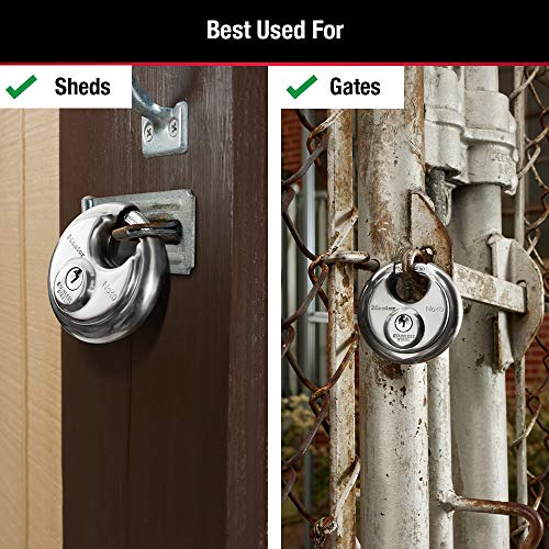 Master Lock Stainless Steel Discus Padlock - 2-3/4 inch, Keyed, 1 Pack