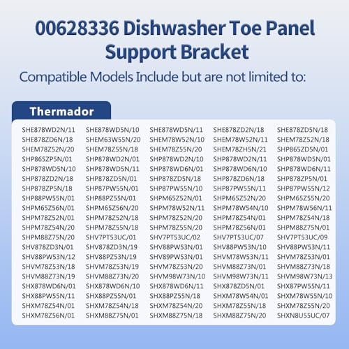 Bosch 00628336 Dishwasher Toe Panel Bracket Replacement Part