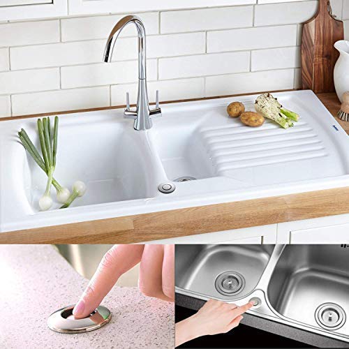 Etoolcity Stainless Steel Brushed Nickel Garbage Disposal Air Switch Kit - Single Outlet, 2.7" Long