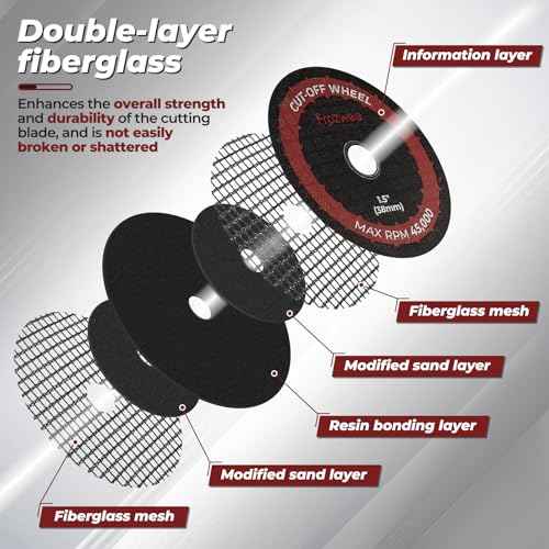 10 Pack 1.5" Cut Off Wheels with 2 Shank(1/4" Mandrel+1/8" Mandrel),Fiberglass Reinforced Rotary Tool Cutting Disc Set