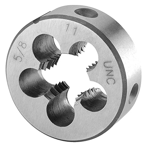 Burkit 5/8"-11 UNC Round Threading Die, 5/8 x 11 UNC Machine Thread Die Right Hand