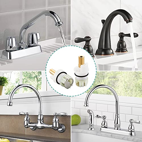 REHUH 2-Pack Faucet Stem Replacement for Delta 2-Handle Faucets, Easy Install