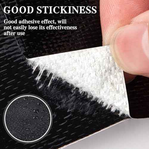 3.15 Inches x 11 Yards Black Heavy Duty Duct Tape, Waterproof Outdoor Tape for Repairs, Strong, Flexible, No Residue