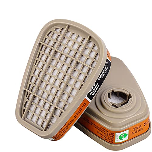 ANUNU 6001 Filter Cartridges for Respirator, Dust Gas Organic Vapor Activated Carbon Cartridges Replacement Filters Set Compatible with 6100, 6200, 6502, 6800, 7502 Respirator