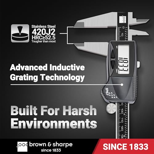 Brown & Sharpe 8" IP67 Coolant Proof Stainless Steel Digital Caliper