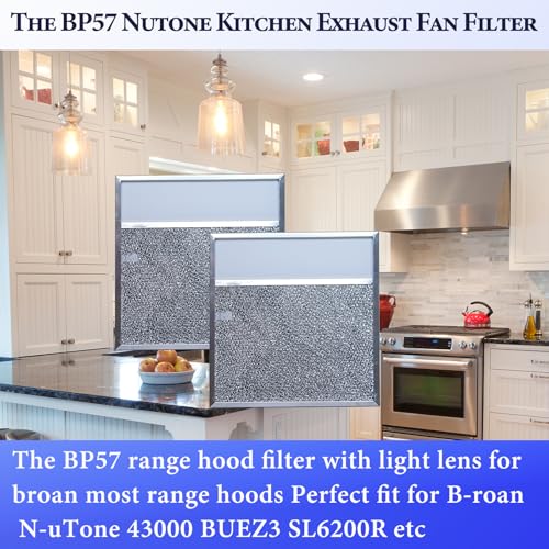 MADHUT BP57 Range Hood Filter with Light Lens 11-3/8 x 11-3/4 in for 43000 Series