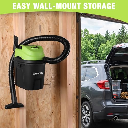 WORKPRO 1.5 Gallon Wet Dry Vacuum Cleaner 2.5 Peak HP Portable Shop Vacuum