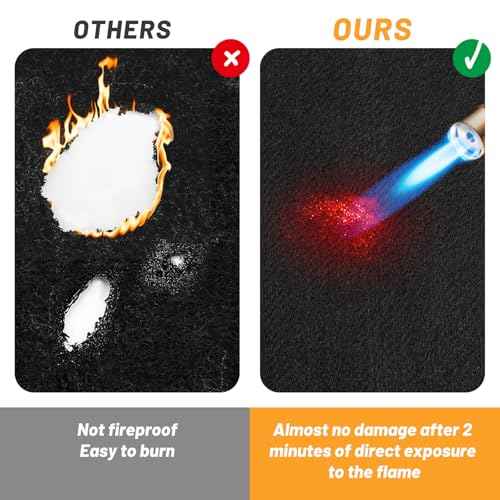 UNIFAMILY 40" x 40" Carbon Felt Welding Blanket Fireproof, Fire Retardant Blankets, Heat Resistant Fabric mat UP to 1800¡ÆF, Fire Resistant Mat for Soldering Welding Brazing Plumbing