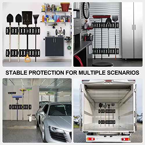 5 Pack E-Track Tool Holders|E Track Accessories for Enclosed Trailer to Heavy Duty Tool Holder |E Track/X Track Tool Hangers to Keep Rakes,Shovels, Broom|E Track Shovel Holder for Truck