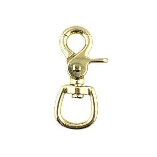 Heavy Duty Oval Eye Swivel Trigger Scissor Snap Nickel Plated 19 mm Round Eye Clip Hooks Durable for Equine Horse Stable Reins Halter Leads Marine Nickel Plated Oval Eye Gold (2)