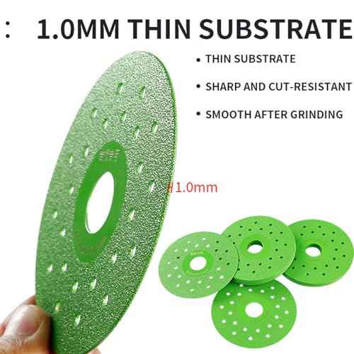 Rock Slab Cutting Disc, Glass Cutting Disc, 4 Inch Rock Slab Flat Grinding Cutting Piece, Diamond Chamfered Saw Blades for Cutting and Grinding Tile and Marble (3)
