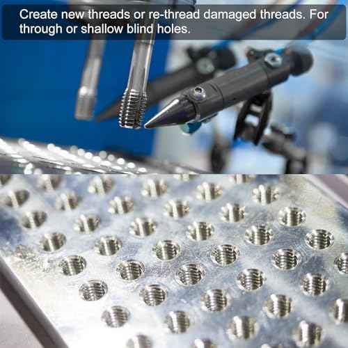 uxcell Tap and Drill Bit Set, 5/16-36 UNS Thread Tap & 9/32" Black Oxide Twist Drill Bit, Straight Flute Tap Tapping Threading Repair Tool Kit