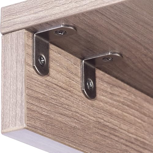 Gun Metal L Bracket 1x1 Inch Corner Support Metal Fastener Set
