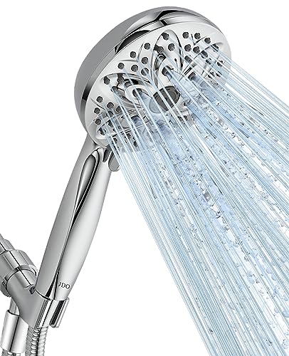 JDO High-Pressure Handheld Shower Head with 6 Modes, 4.7 Inch Chrome