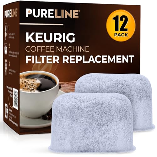 Pureline Keurig Coffee Maker Water Filter Replacement Filter 12 Pack Charcoal