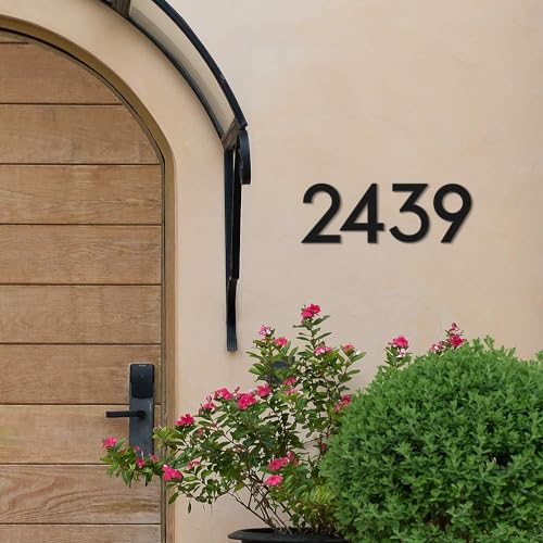 CecilyArts 3 Inch Black House Numbers Self-Adhesive Modern Mailbox Address Signs