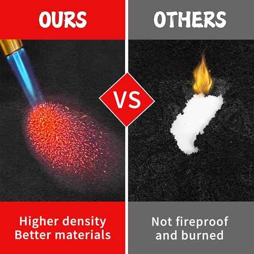 kaidun Welding Blanket Fireproof, 12'' x 12'' Opening Shape Heat Shield Mat for Plumbing Brazing Soldering Copper Pipe, Fire Flame Resistant Cloth Rag, Solder Plumbers HVAC Torch Protector