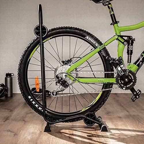 BikeHand Bike Floor Stand Parking Rack Stand - for 24"-29" Mountain MTB & Road Bikes Bicycles Indoor Outdoor Garage Storage - Fat Bike for 1 Bike