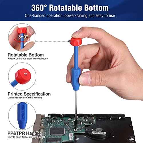 WORKPRO 12 in 1 Torx Screwdriver Set with T3 T4 T5 T6 T8 T10 Security Torx Bit & Precision Magnetic Screwdrivers, Tweezers,Pry Bars, Spudger for Eyeglass, Watch, Computer, Phone, with Case