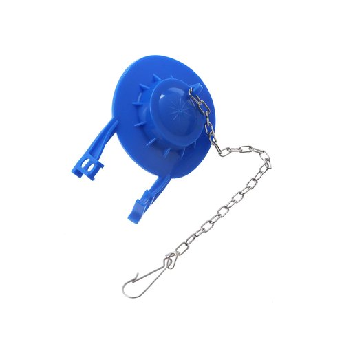 KUMGROT 2 Pcs Blue Universal Toilet Stopper Flapper Tank Flusher Replacement Kit Soft Durable PVC Toilet Flappers with Stainless Steel Chain, 3"