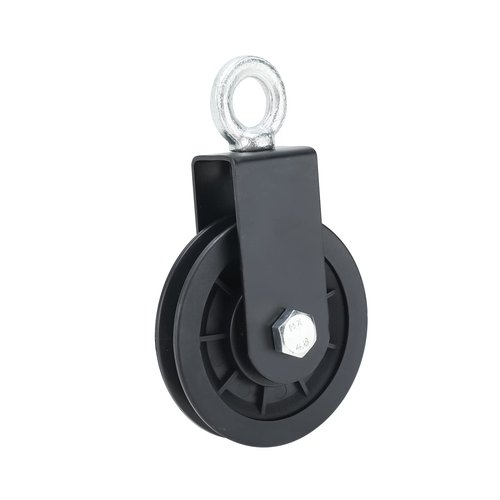 Patioer 4 Pack Cable Pulley 3.54 in/90 mm Silent Nylon Gym Cable Pulley Wheel, 360 Degree Rotation Traction Wheel DIY Attachment for LAT Lift Pulley System, Lifting Blocks, Home Gym Equipment