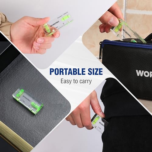 WORKPRO 3 Inch Magnetic Pocket Level - Compact Mini Level with 2 Magnets