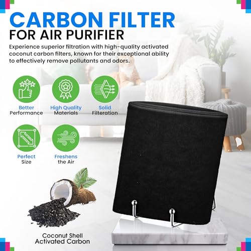 Bagean 10 x 48 in Activated Carbon Filter Sheet (2-Pack) for Air Purifiers & Vents