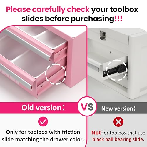 LUVCOSY Friction Slide 6-Pack Tool Box Organizer Trays for Kobalt 2-Drawer Mini Toolbox (10.36x5.75x0.55; 8.98x4.92x1.14; 8.98x4.92x2.05) – Drawer Inserts