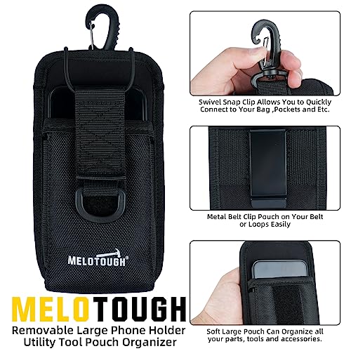 MELOTOUGH Tool Belt Suspenders Construction Bag Suspenders Padded Work belt Suspenders for Carpenter/Electrician/Roofing/Farmer work Suspension Rig(H Back)