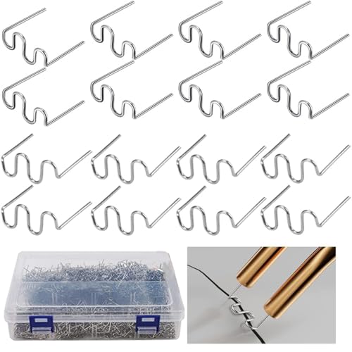 DLronwey 2 Styles Plastic Welding Staples Pack of 1000 - Auto, Decoration, Toy & Repair