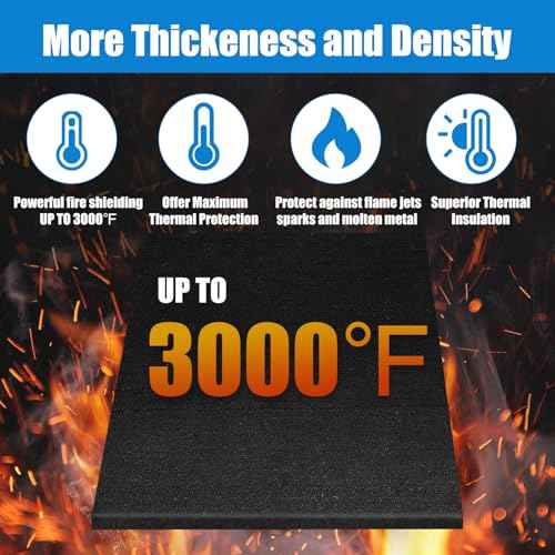 10MM Thick 40x40 Inch Fireproof Welding Blanket, 10mm Thickened Pad Fire Resistant Carbon Felt Cloth Flame Retardant Fabric Protector Pad for Soldering Firepit Smoker