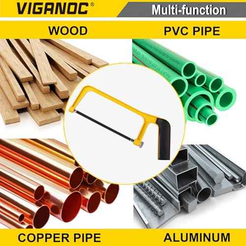 6-inch Mini Hacksaw Frame- 150 mm Extra Fine Cut Junior Handsaws, Hacksaws with Bi-Metal Blade for Wood and Metal