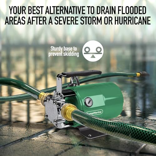 SumpMarine Water Transfer Pump Without On/Off Switch 115V 330 GPH Portable Electric Pump with 6' Hose Kit