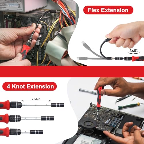 Small Precision Screwdriver Set& 119 Pcs Mini Screwdriver Set &Magnetic Glasses Repair Tool Kits & Small Screwdriver set for DIY, Xbox, iPhone, iPad, Computer, Watch, Laptop, Macbook, Eyeglass