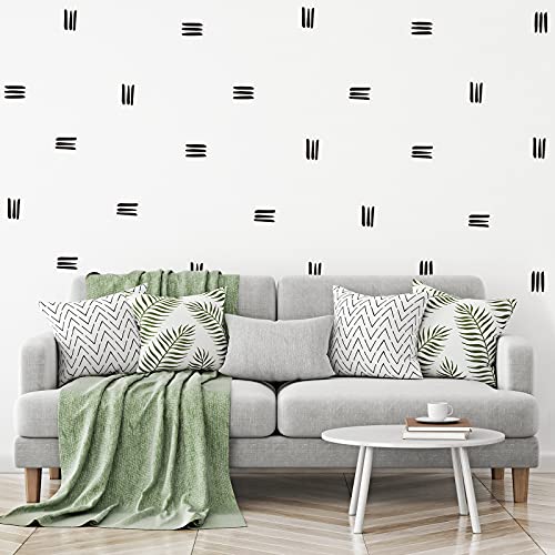 264 Piece Boho Wall Stickers - Modern Peel and Stick Line Wall Decals for Home Office, Bedroom, Nursery, Living Room, Window (Black)
