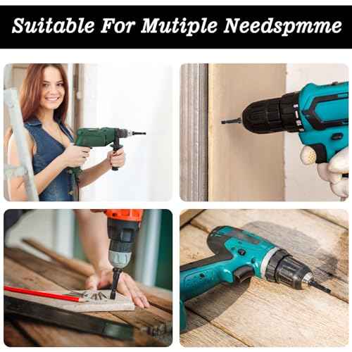 5pcs 3/8 Impact Socket Adapter, Drill Adapter 1/4 to 3/8 Socket Driver Adaptor Kit Hex Shank Impact Adapter for Impact Driver Automotive DIY Extension Bits Handle Nut Driver and Drills(3/8)