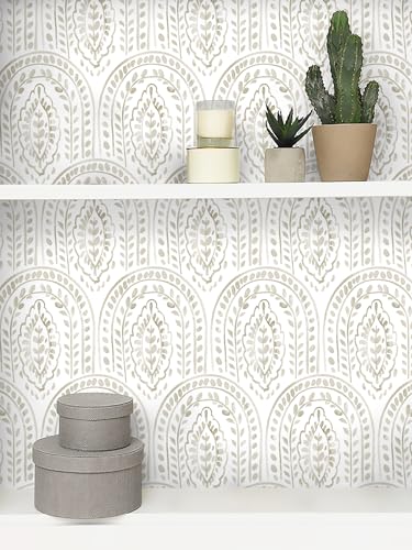 EeeComing Beige Boho Peel and Stick Wallpaper 17.3