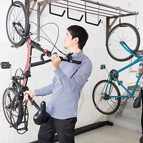 12 Pack Heavy Duty Rafter Hooks for Hanging Vinyl Coated Large S Hooks for Hanging Ladder Bike Hangers Garage Storage Organizer Black