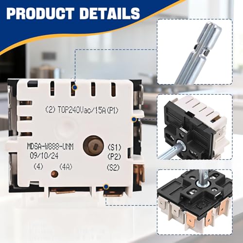 BTNTVEN DG44-01002A Regulator-Energy Dual Infinite Switch for Samsung Range - Model DG44-01002A