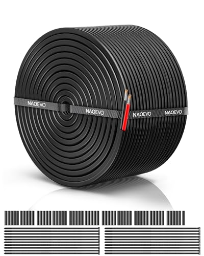 NAOEVO 18 Gauge 2 Conductor Automotive Wire 100FT IP68 Waterproof Cable