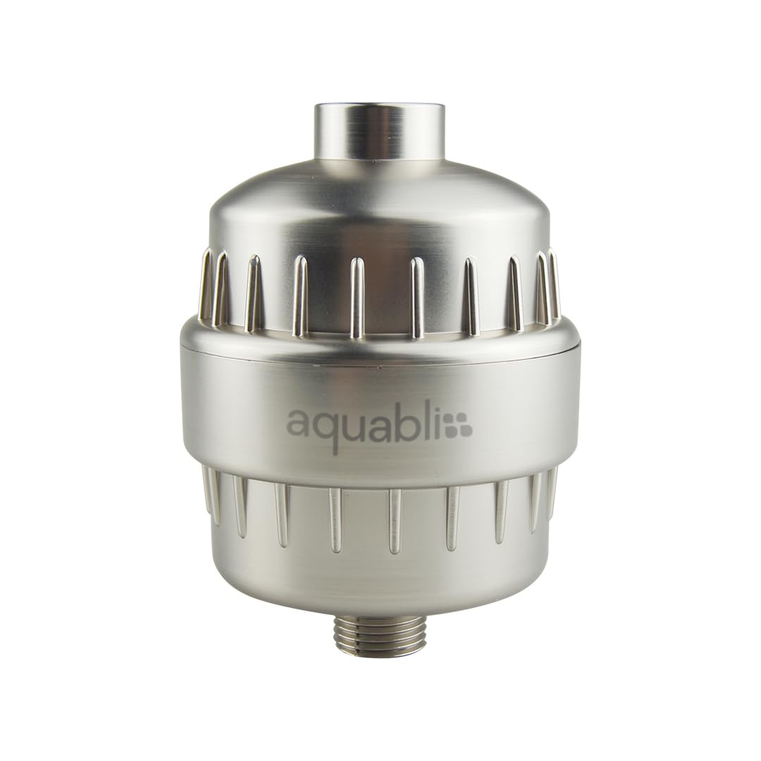 Aquabliss High Output Revitalizing Shower Filter - Reduces Dry Itchy Skin, Dandruff, Eczema, and Dramatically Improves The Condition of Your Skin, Hair and Nails - Brushed Nickel (SF100-BN)