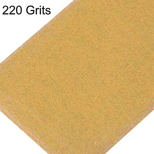 HARFINGTON 50pcs Micro Sander Paper 220 Grit 3.5x1.2 Inch Mini Sanding Sheets Strips Hook Loop Sandpapers for Wood Metal Small Projects Tight Spaces Polish Work