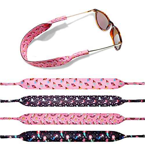 Weewooday 4 Pcs Kids Eyeglass Strap Glasses Holder Sunglasses Lanyard Retainer for Boys and Girls Age 3-10 Years
