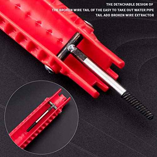 8 in 1 Faucet and Sink Wrench,Multi-Purpose Wrench Plumbing Tool Basin Spanner? for Toilet Bowl/Sink/Bathroom/Kitchen Plumbing and More Repair Hand Tools(COLOR:red)
