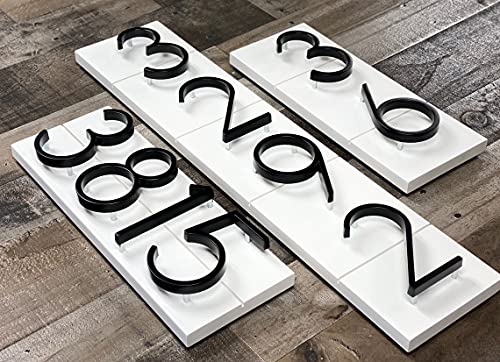 OLADOT 5" Stainless Steel Floating House Number - Modern Metal Address Sign - Variation 1