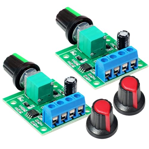 Gebildet 12V 5-Pin PWM Motor Speed Controller 2A Adjustable DC Driver with Knob