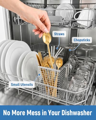 Viscogrip 1 PCS Dishwasher Chopstick Basket with Hook, 304 Stainless Steel