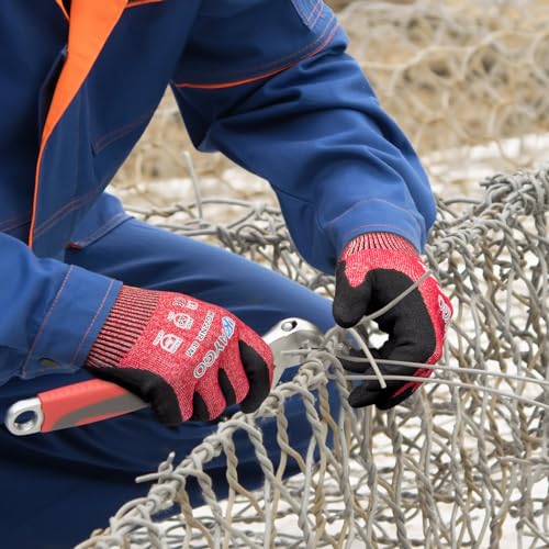 KAYGO Cut Resistant Gloves Micro Finishing Nitrile Coated,ANSI Cut Level A4,KG22NB