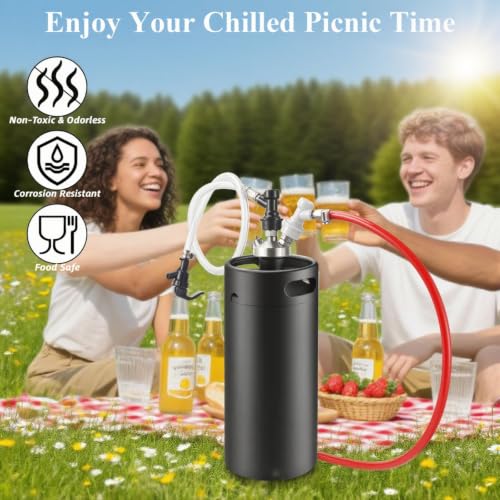 Wellbom 3ft Beer Line & 5ft CO2 Gas Line Kit with Ball Lock Keg Connectors